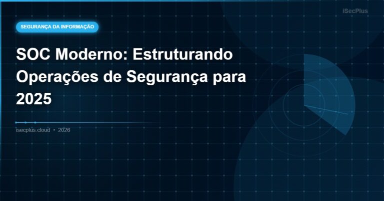 SOC Moderno: Estruturando Operações de Segurança para 2025
